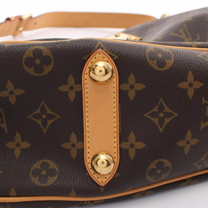 Louis Vuitton Galliera PM Monogram Shoulder Bag, Coated Canvas, Leather, Women's, Brown, M56382