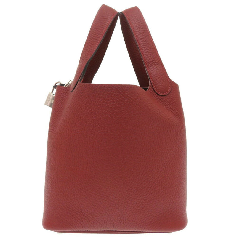 Hermes Picotin Lock PM Taurillon Clemence Rouge H U Stamp Handbag Red 0862 HERMES