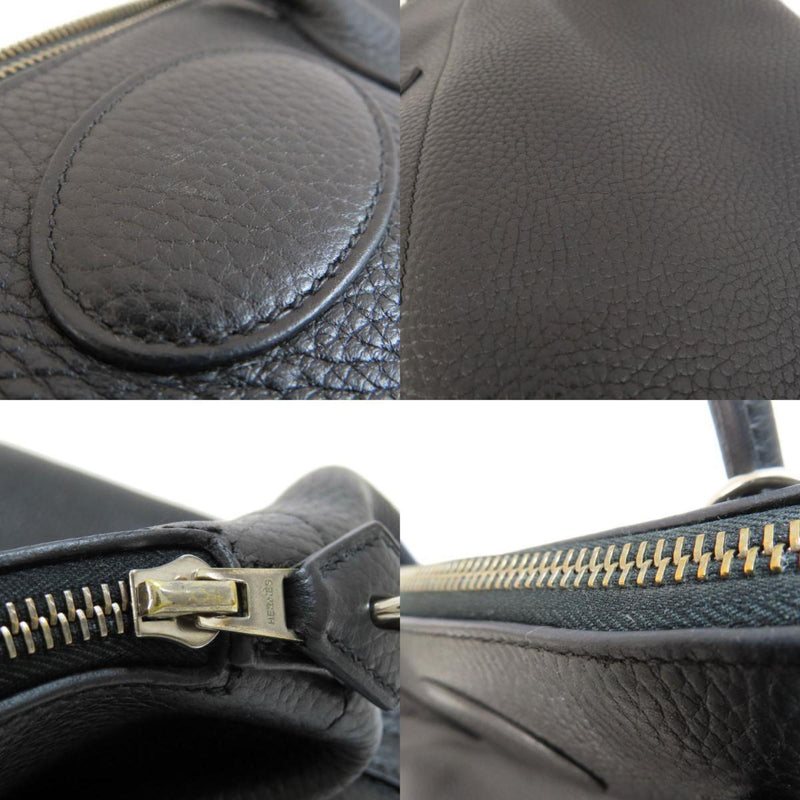 Hermes Bolide 37 Black Handbag Taurillon Women's