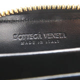 BOTTEGA VENETA Intrecciato Zip Around Card Case Black leather 764739VCQC18425