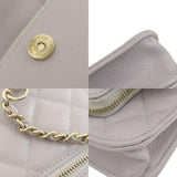 Chanel Chain Wallet Matelasse Long Caviar Skin Women's CHANEL