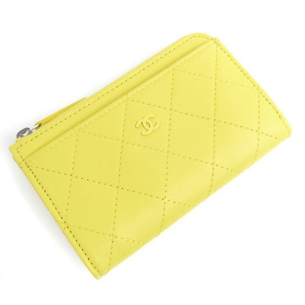 CHANEL Fragment Case Card Yellow AP3820 Women's