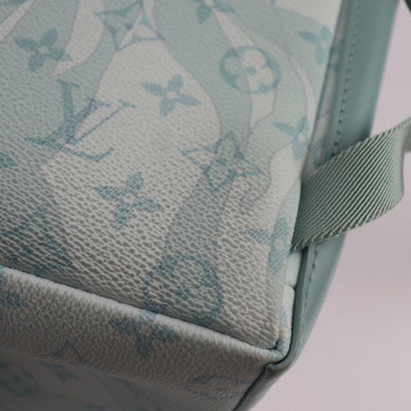 LOUIS VUITTON Discovery Backpack PM Monogram Aqua Garden Rucksack/Daypack M22519 PVC Leather Light Blue Silver Hardware Vuitton