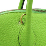 HERMES Bolide 35 handbag shoulder bag Togo leather apple green yellow □G stamp