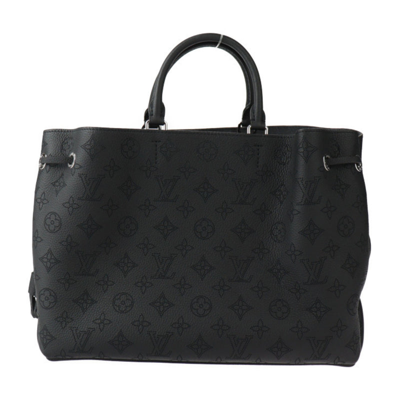 LOUIS VUITTON Louis Vuitton Bella Tote Monogram Mahina Handbag M59200 Calf Leather Black Shoulder Bag