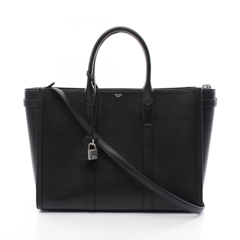 CELINE Medium Cabas Tote Bag Leather Men's Black 116273FGA 38SI