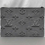 Louis Vuitton Clutch Bag Pochette Reversible Textile Gray Black Rainbow M68777 f-20435 Handbag Nylon Canvas Leather FH0230 LOUIS VUITTON Monogram LV