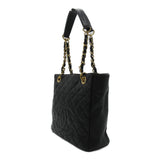 CHANEL PST Tote Black Caviar Skin (Grained Calf)