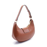 CELINE AVA Triomphe Shoulder Bag Leather Women's Brown 114493DGQ.04LU