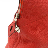 HERMES Bolide 31 Handbag Shoulder Bag Taurillon Clemence Leather Rouge Tomato Red X Stamp