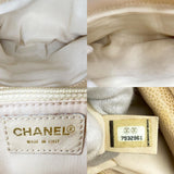 CHANEL Shoulder Bag Chain Big Coco Mark Beige Matte Caviar Skin Ladies