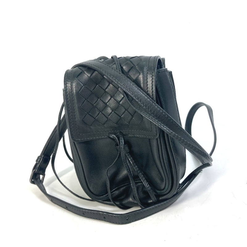 BOTTEGA VENETA Intrecciato Bag W pouch Shoulder Bag Black