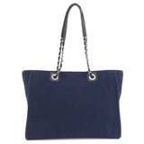 Chanel Deauville Coco Mark Tote Bag Canvas Ladies CHANEL