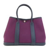 Hermes Garden TPM Purple Handbag Canvas Women's