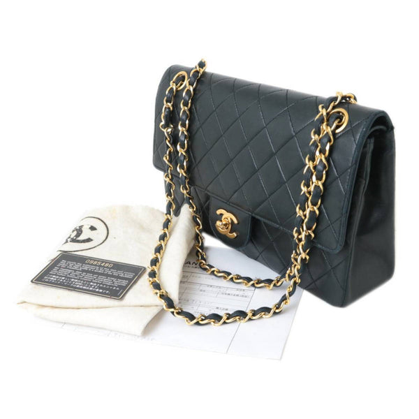 CHANEL matelasse bag double flap chain lambskin