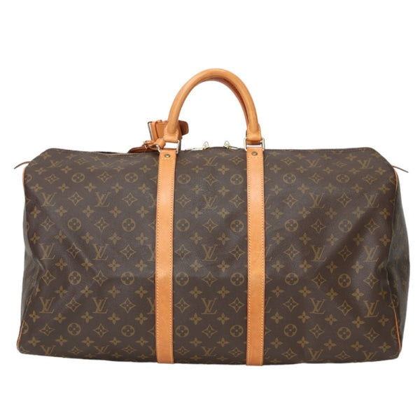 Louis Vuitton Boston Bag Monogram Keepall 55 Canvas M41424 Brown LV