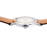 Hermes Meteor Quartz Watch SS/Leather Ivory Dial