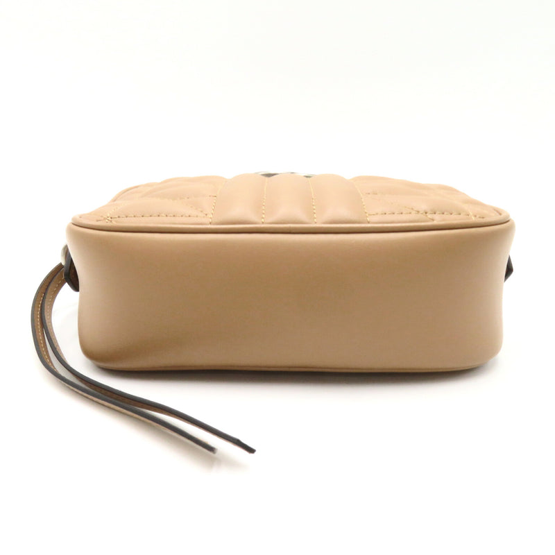 GUCCI GG Marmont Shoulder Bag Beige leather 634936