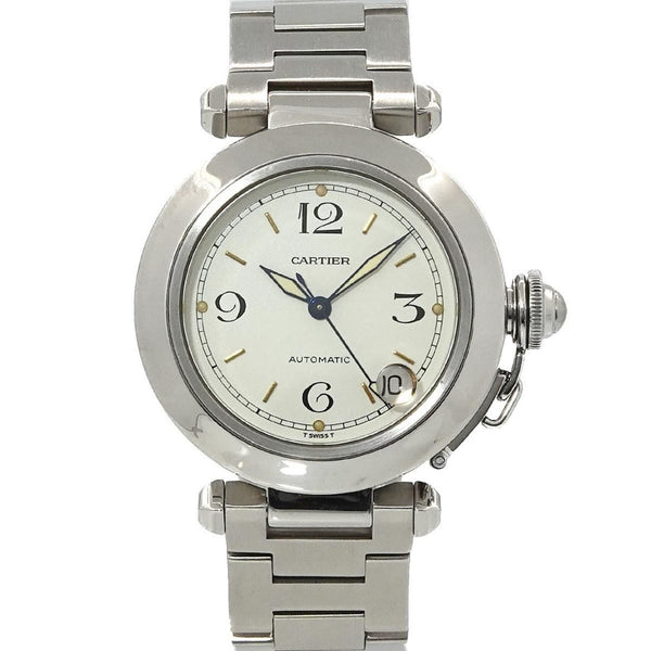 Cartier Pasha C W31015M7 Boys' Watch Date White Automatic Self-Winding