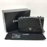 Chanel A28600 Double Chain Crossbody Bag Shoulder Bag Black SVHardware