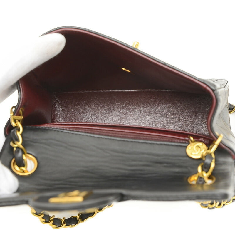 Chanel Matelasse Chain Shoulder Bag in Lambskin Black