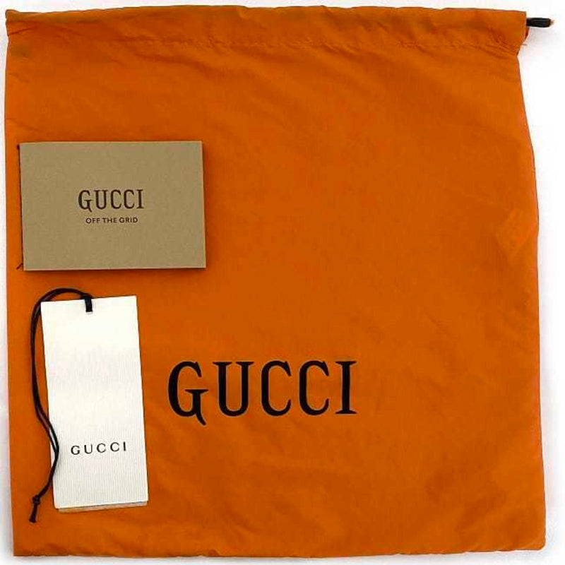 Gucci Backpack Orange Black Off The Grit 643887 Canvas Leather GUCCI GG Nylon Compact