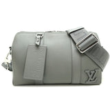 Louis Vuitton City Keepall Women's and Men's Boston Bag M59328 Aerogram Leather Grey