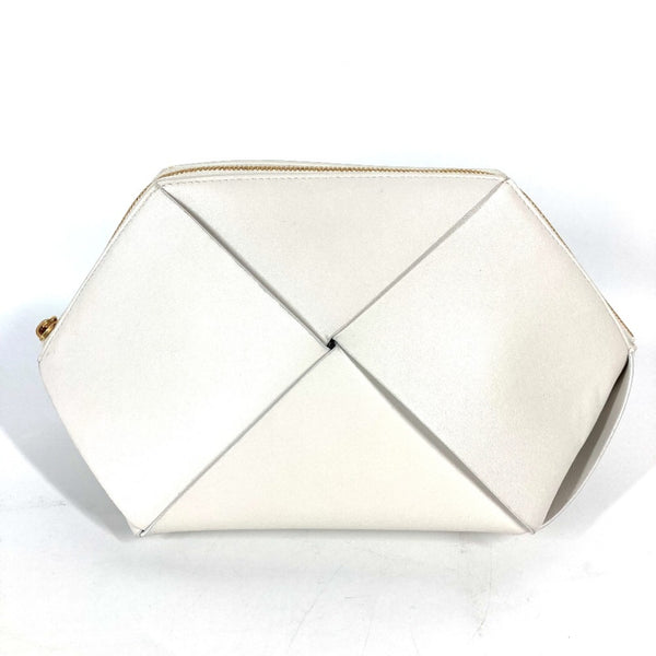 BOTTEGA VENETA 666696 Maxi Intrecciato Clutch bag Pouch White