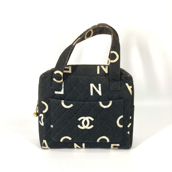 Chanel Bag Hand Bag Black White