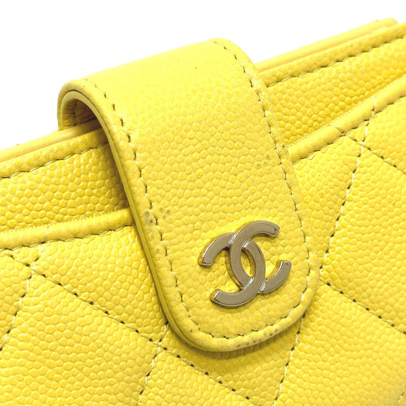 Chanel AP1991 CC Mark Card Case coin purse yellow