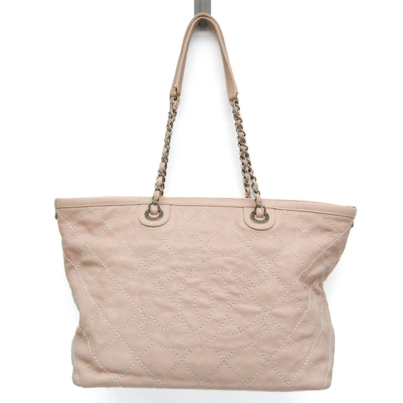 Chanel Caviar Skin Women's Caviar Leather Tote Bag Light Pink