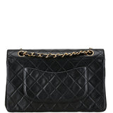 Chanel Matelasse 25 Coco Mark Double Flap Chain Shoulder Bag Black Lambskin Women's CHANEL