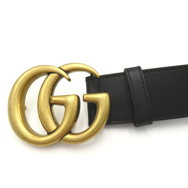 GUCCI GG Marmont leather belt Black leather 397660AAA5Z100090