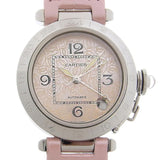 Cartier Pasha C Meridian GMT W3107099 Limited Edition Pink Dial SS Leather Automatic 35mm