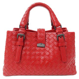 Bottega Veneta BOTTEGAVENETA Bag Women's Handbag Shoulder 2way Intrecciato Leather Baby Rome Red 448954