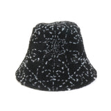 CHANEL Hat Bucket Coco Mark Boa Black/White Ladies