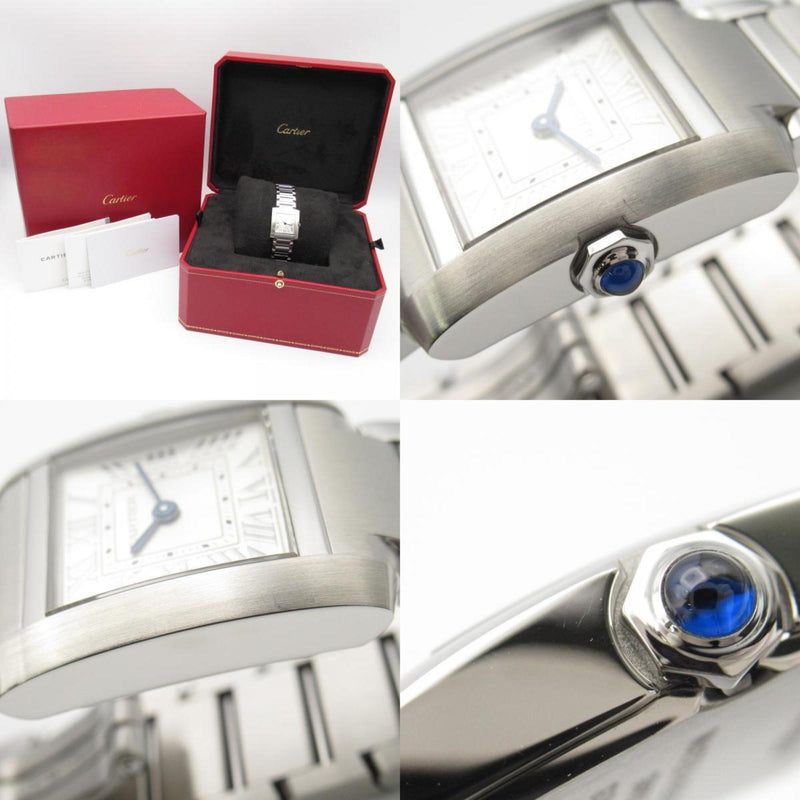 CARTIER Tank Francaise SM Watch Stainless Steel Ladies Silver WSTA0065