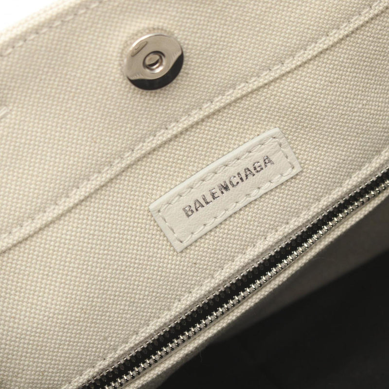 BALENCIAGA Everyday XS North South Handbag Bag Canvas Leather Women's White