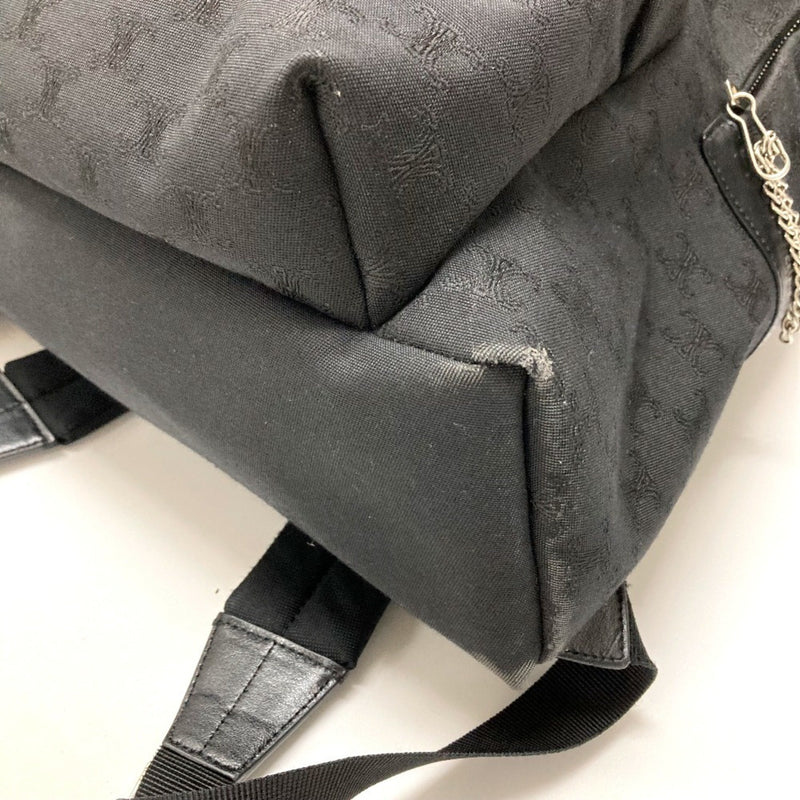 CELINE Triomphe Backpack Canvas Leather Men's Black