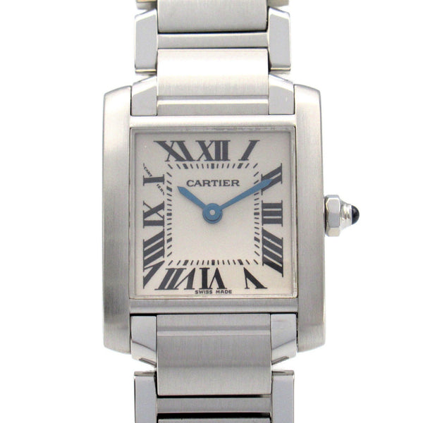 CARTIER Tank Francaise SM Watch Stainless Steel Ladies Ivory W51008Q3