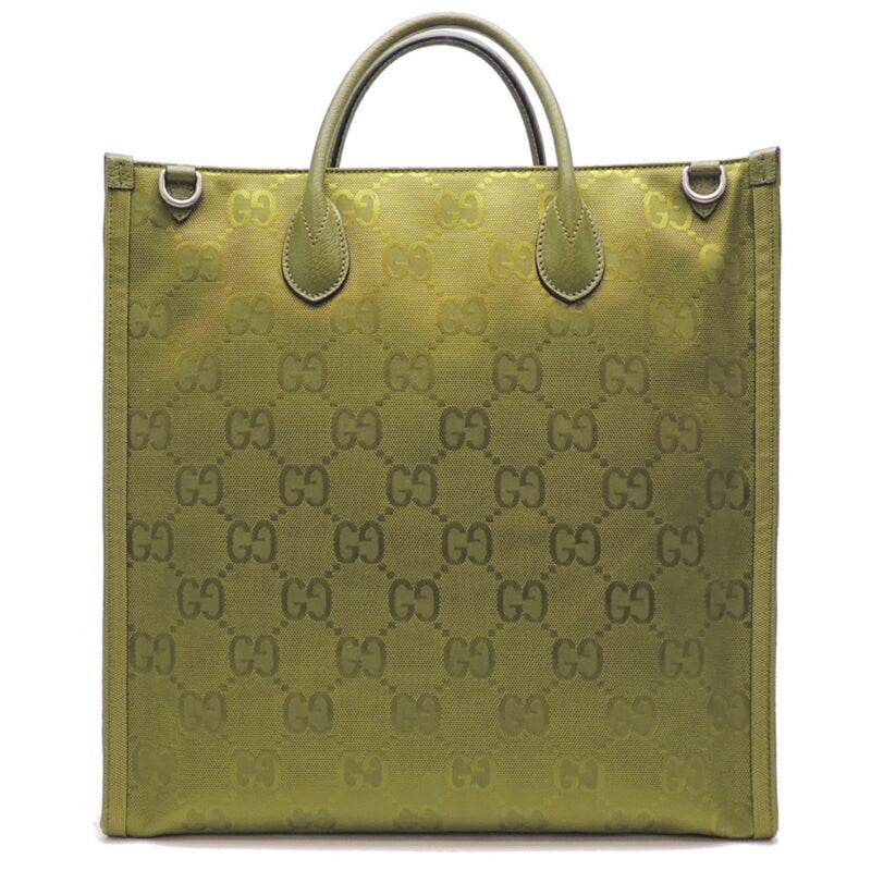 Gucci GG Nylon Off The Grid Medium (Day Only) Ladies Tote Bag 696043 Recycled Lining Forest Green