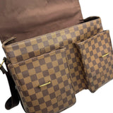 LOUIS VUITTON Louis Vuitton Broadway Damier Ebene Shoulder Bag N42270 TH1077 Men's Women's Brown