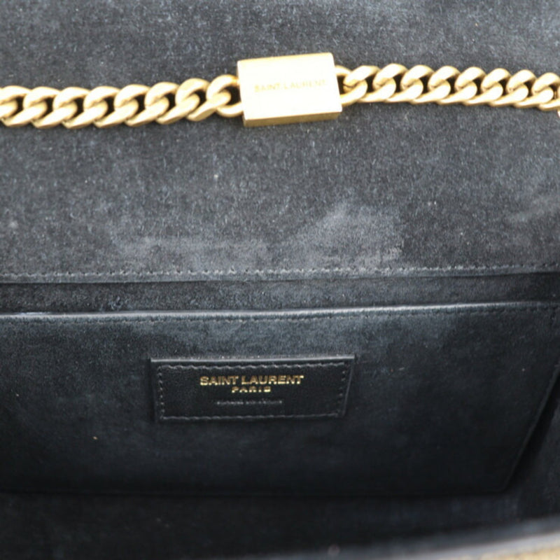 SAINT LAURENT Saint Laurent Kate Small Chain Shoulder Bag 469390 Leather Gold Black YSL