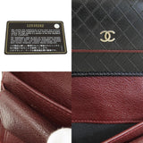 CHANEL Coco Mark Long Wallet Leather Women's