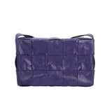 Bottega Veneta Cassette Maxi Intrecciato Shoulder Bag Leather Purple Women's BOTTEGAVENETA