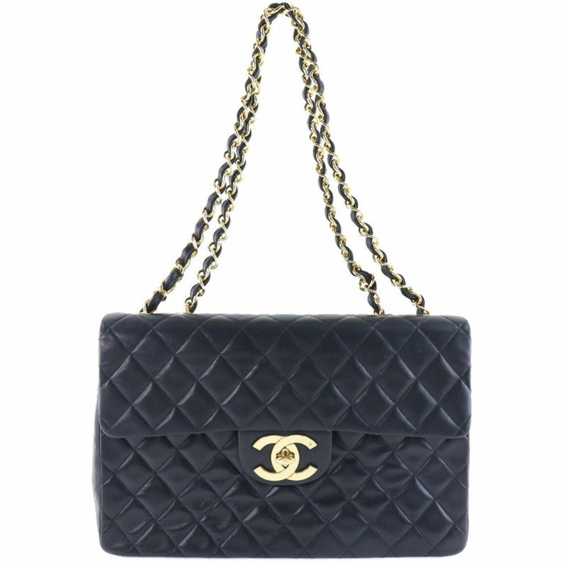 CHANEL Chanel Big Matelasse 34 2WAY Shoulder A01094 Lambskin Black Women's Bag