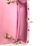 CHANEL A69900 24S Coco Mark Single Chain Shoulder Bag Tweed Women's Pink