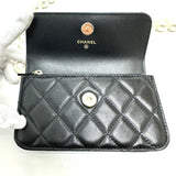 Chanel CC Mark Chain Wallet Crossbody Bag Long Wallet Shoulder Bag Black