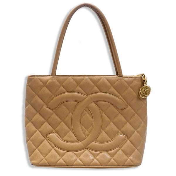 CHANEL Chanel Reproduction Caviar Skin No. 8 Beige Tote Bag