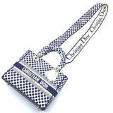 Christian CHRISTIAN DIOR Lady CHRISTIAN DIOR Delight Bag 2WAY medium bag Hand Bag Blue Based x White